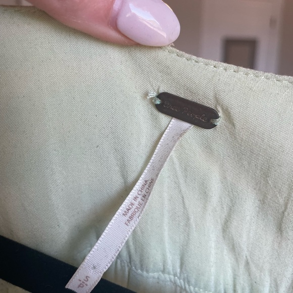 Free People Celine Shapeless Midi Dress w/Asymmetrical Handkerchief Hem Honeydew - Picture 7 of 7